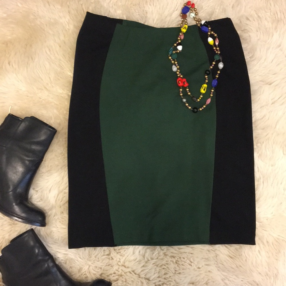 Vince Camuto ponte knit colorblock pencil skirt S